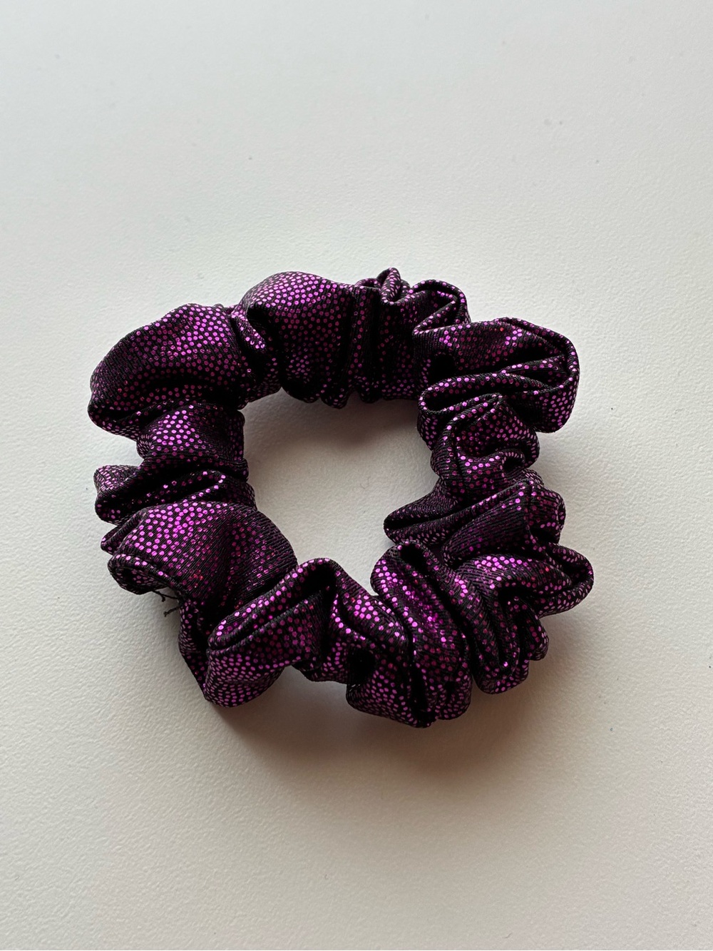 Purple Metallic Dot Scrunchie - Women Accessories